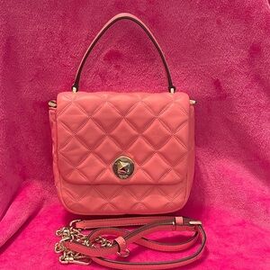 Kate Spade Chic Blush Pink Quilted Crossbody Handbag